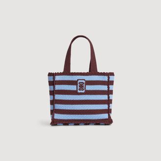 Sandro Striped crochet bag