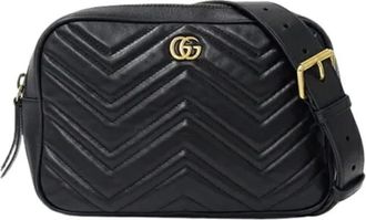 Gucci Pre-owned Cross Body Bags, female, Black, Size: ONE SIZE Pre-owned Leather gucci-bags