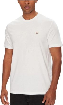 Calvin Klein Badge 30S T-Shirt - Heren - T-shirts - Wit - XL - Katoen - Tops