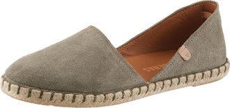 Verbenas Espadrille VERBENAS CARMEN SERRAJE, Damen, Gr. 35, gr&uuml;n (hellkhaki), Veloursleder, Schuhe Espadrille, Schlupfschuh, Sommerschuh, Loafer mit typischem 