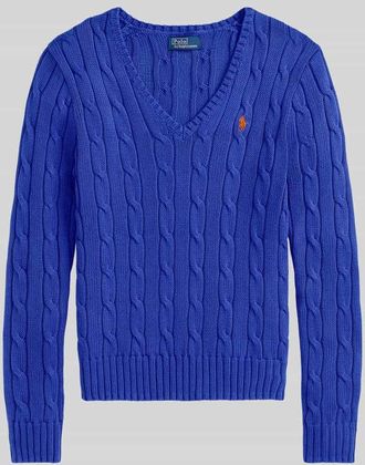 Polo Ralph Lauren Regular Fit Strickpullover aus Woll-Kaschmir-Mix in Royal, Gr&ouml;&szlig;e XXL