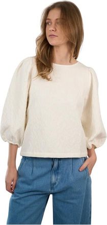 By-Bar Amsterdam Overhemden, Dames, Beige, M, Katoen, Tops