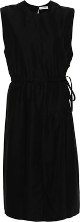 Henrik Vibskov Mismatch midi dress - women - TENCEL/Linen/Flax - M - Black