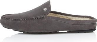 Silver Street London Mens Wallbrook Suede Leather Slipper (11, Grey, numeric_11)