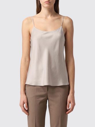 Herno Top slim fit in raso con scollo tondo e spalline sottili