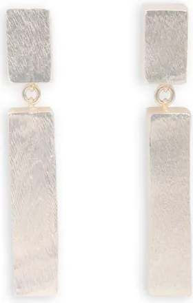 Saachi Brushed Geometric Drop Earrings in Silver at Nordstrom Rack