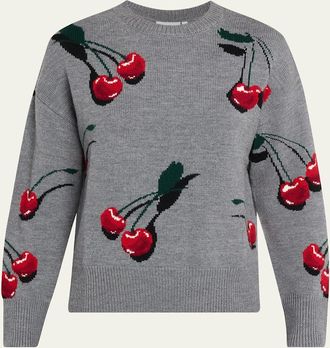 Monse Multi Cherry Wool Crewneck Sweater