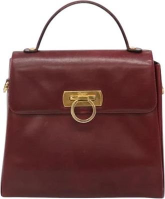 Ferragamo Pre-owned Handtas - Dames - Vintage Handtas - Rood - ONE Size - Leer - Vintage