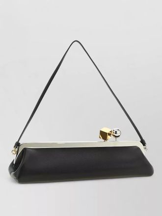 Jacquemus la pochette salon lamb leather clutch bag