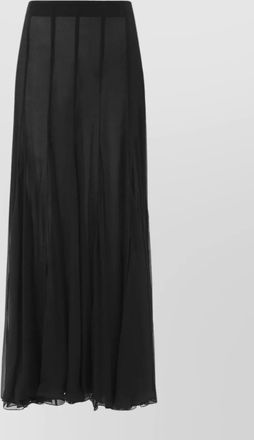 Chloé flowing maxi silk skirt ruffles