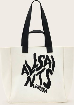 AllSaints Polyester Izzy Orlando Logo Knitted Tote Bag, Size: One Size