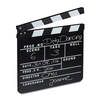 Relaxdays Relaxdays - Pack De 10 Claquetas Cine Para Escribir, Madera, Negro, 26 X 30 Cm