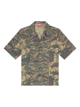 Diesel S-Brack-EPBW camouflage-print short-sleeve shirt - Green