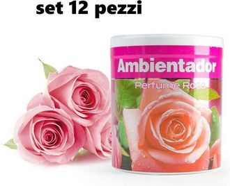 Trade Shop Trade Shop - Set 12 Deodoranti Barattolo Profumo Ambiente Assorbi Odori Fragranza Rosa
