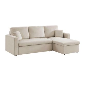 Sweeek Sof&aacute; cama esquinero reversible con espacio de almacenamiento, 3