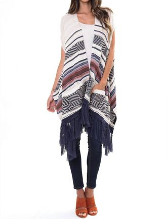Goddis Easy Rider Sleeveless Cape In Tradewinds