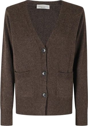 Roberto Collina Cardigan ML - Dames - Vesten - Bruin - XS - Truien & Vesten