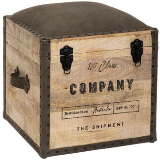 Atmosphera Baule poggiapiedi silas in legno naturale Atmosphera cr&eacute;ateur dint&eacute;rieur
