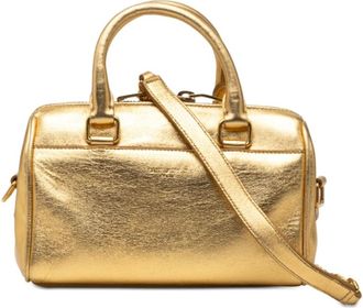 Saint Laurent Pre-owned Handbags, female, Yellow, Size: ONE SIZE Pre-owned Structured Satchel Bag