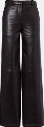Nour Hammour Coda leather wide-leg pants