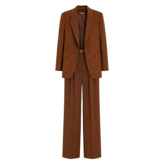 Max Mara Mstbalco Suit - Dames - Jassen - Bruin - Maat: S Zijde