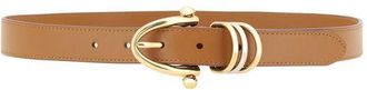 Chlo&eacute; Womens Beige Calf Leather Bos Taurus Regular Belt