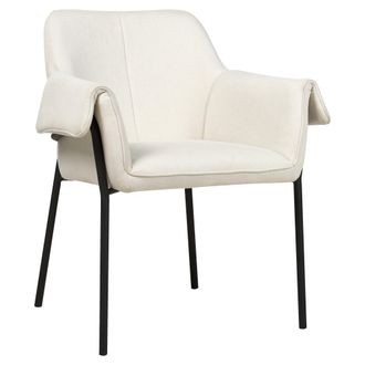 Beliani Beliani - Sill&oacute;n Sala De Estar Asiento Con Respaldo Dise&ntilde;o Moderno Tela Tapizado Patas Negras Beige Claro Arla