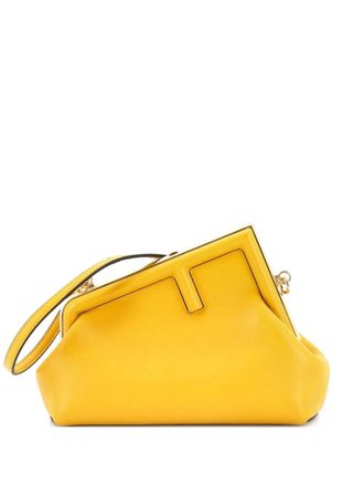Fendi First Bag Leather Small clutch bag - women - Calf Leather - One Size - Yellow