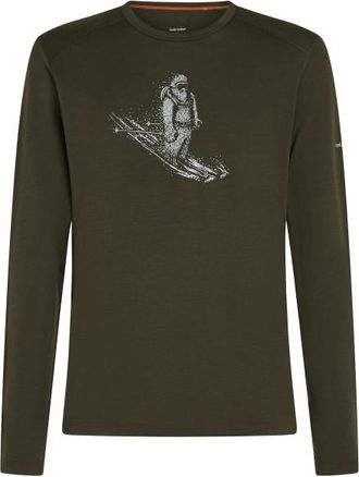 Icebreaker Merino 200 Oasis L/S Crewe Skiing Yeti Merinounterw&auml;sche f&uuml;r Herren | oliv