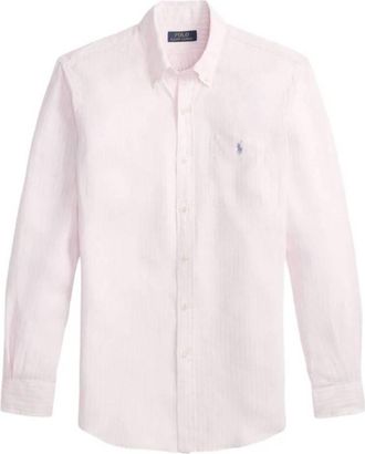 Polo Ralph Lauren Custom Fit Striped Linen Shirt, Size Medium