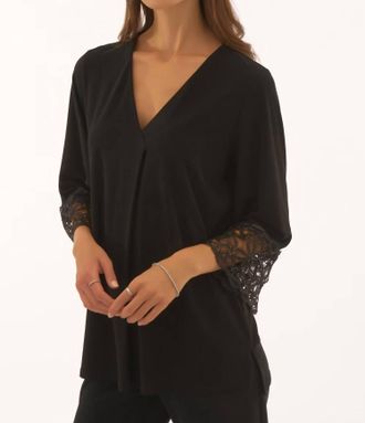 Joseph Ribkoff Chic Bell Sleeve Top In Black