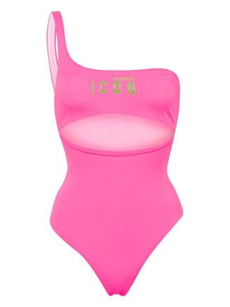 Dsquared2 Be Icon cut-out swimsuit - women - Polyester/Elastane - 42 - Pink
