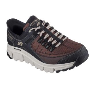 Skechers Mens Summits at Sneaker, Brown Synthetic/Mesh/Taupe Trim, 8 UK