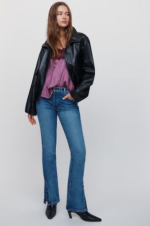 Re/Done Britt Mid Rise Slim Straight Jeans