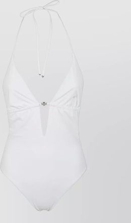 Tory Burch gathered tie-back one-piece swimsuit