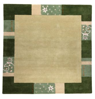 THEKO Alfombra gabbeh floral de lana hecha a mano