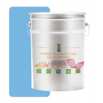 OEM Pintura De Silicona Para Fachadas, Azul, 5 L, Permeable Al Vapor + Biocida