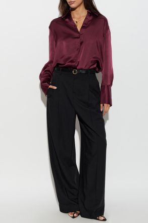 Anine Bing Bridget Shirt, Womens, Burgundy