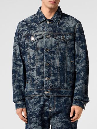 Philipp Plein Giacca di jeans astratta