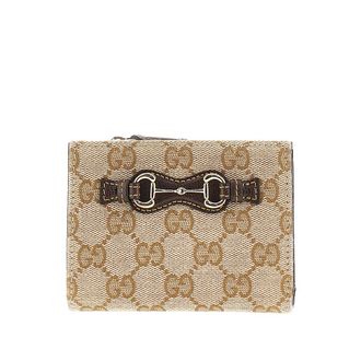 Gucci GG canvas bi-fold wallet with Horsebit Woman One Size