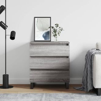 vidaXL Vidaxl - Aparador De Madera Contrachapada Gris Sonoma 60x35x70 Cm