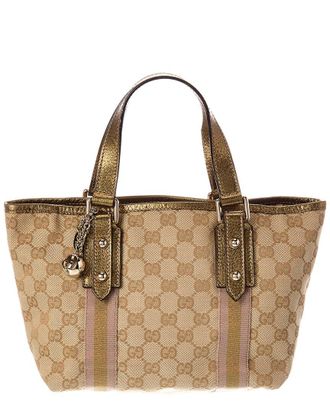 Gucci Beige Canvas Small Jolicoeur Tote (Authentic Pre-Loved)