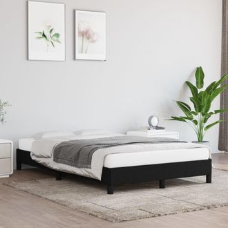 vidaXL Estructura De Cama Sin Colch&oacute;n Tela Negro 120x200 Cm Vidaxl