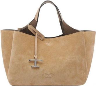 Tod's Logo Suede Mini Tote Bag