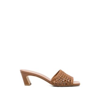 Stuart Weitzman Heeled Mules, female, Brown, Size: 10 1/2 US Marina Slide 50