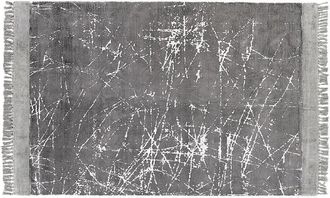 Beliani Rug HANLI Grey 140 x 200 cm Viscose