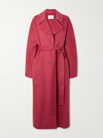 Joseph Trench In Misto Lana E Cashmere Con Cintura Spencer - Rosa