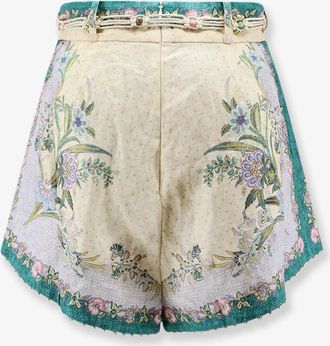 Zimmermann Womens Shorts Indra Multicolour Linen
