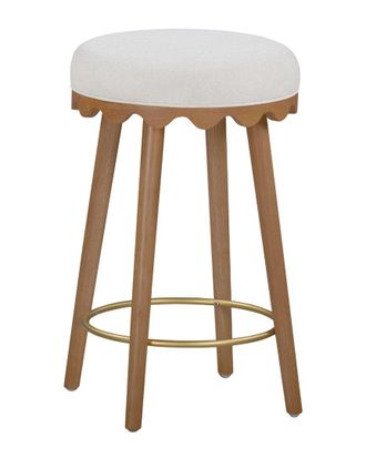 TOV Furniture Tov Furniture Oodle Performance Vegan Mohair Light Walnut Counter Stool