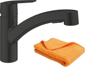 GROHE Grifo De Cocina Con Ducha Grohe Start, Negro Mate + Microfibra